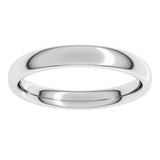 Platinum 3 mm Comfort-Fit European-Style Band Size 6.5