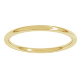 18K Yellow Gold 1.5 mm Comfort-Fit Full Round Band Size 3.5