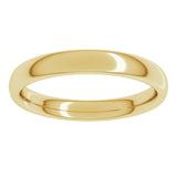 14K Yellow Gold 3 mm Comfort-Fit European-Style Band Size 11.5