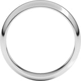 Platinum 5 mm Half Round Band Size 11.5