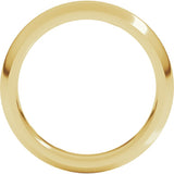 14K Yellow Gold 3.5 mm Comfort-Fit Half Round Band Size 10.5