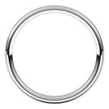 14K White Gold 2.5 mm Comfort-Fit European-Style Band Size 5