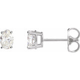 Sterling Silver 1/10 CTW Lab-Grown Diamond Earrings