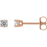 14K Rose 1/4 CTW Natural Diamond Earrings