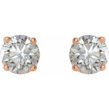 Round 4-Prong Light Stud Earrings