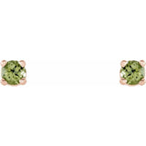 Round 4-Prong Light Stud Earrings