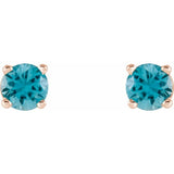 Round 4-Prong Light Stud Earrings