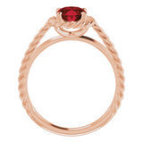 Rope Solitaire Ring