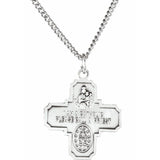 Four-Way Cross Medal Necklace Or Pendant