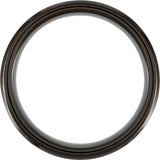 Black PVD Cobalt 8 mm Casted Wood Inlay Comfort-Fit Band Size 9.5