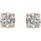 Round 4-Prong Light Stud Earrings