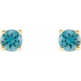 Round 4-Prong Light Stud Earrings