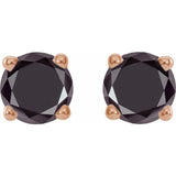 Round 4-Prong Light Stud Earrings