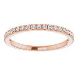 14K Rose 1/4 CTW Lab-Grown Diamond Anniversary Band