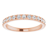 14K Rose 1/2 CTW Lab-Grown Diamond Anniversary Band