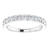 14K White 3/4 CTW Lab-Grown Diamond Anniversary Band