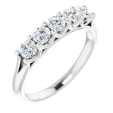 14K White 5/8 CTW Lab-Grown Diamond Anniversary Band