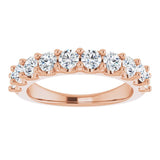 14K Rose 1 1/5 CTW Natural Diamond Anniversary Band