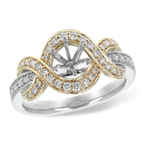 14KT Gold Semi-Mount Engagement Ring