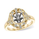 14KT Gold Semi-Mount Engagement Ring