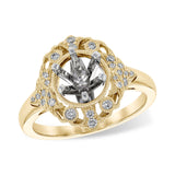 14Kt Gold Semi-Mount Engagement Ring