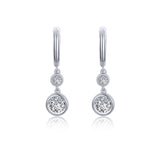 Bezel-Set Drop Earrings