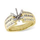 14Kt Gold Semi-Mount Engagement Ring