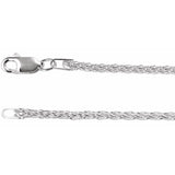 Sterling Silver 2.25 mm Wheat 24" Chain