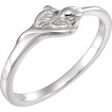 Sterling Silver Unblossomed Chastity Ring Size 8