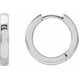 Platinum Hinged 12 mm Hoop Earrings