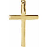 14K Yellow .06 CTW Lab-Grown Diamond Petite Cross Pendant