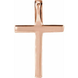 14K Rose .06 CTW Lab-Grown Diamond Petite Cross Pendant