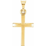 18K Yellow Gold-Plated Sterling Silver Cross Pendant