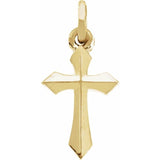 18K Yellow Gold-Plated Sterling Silver Cross Pendant