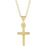 18K Yellow Gold-Plated Sterling Silver Cross 18