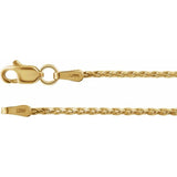 14K Yellow Gold-Filled 1 mm Wheat 16" Chain