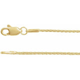 14K Yellow Gold-Filled 1.5 mm Wheat 18" Chain