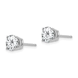 14k White Gold 6mm Cubic Zirconia Earrings